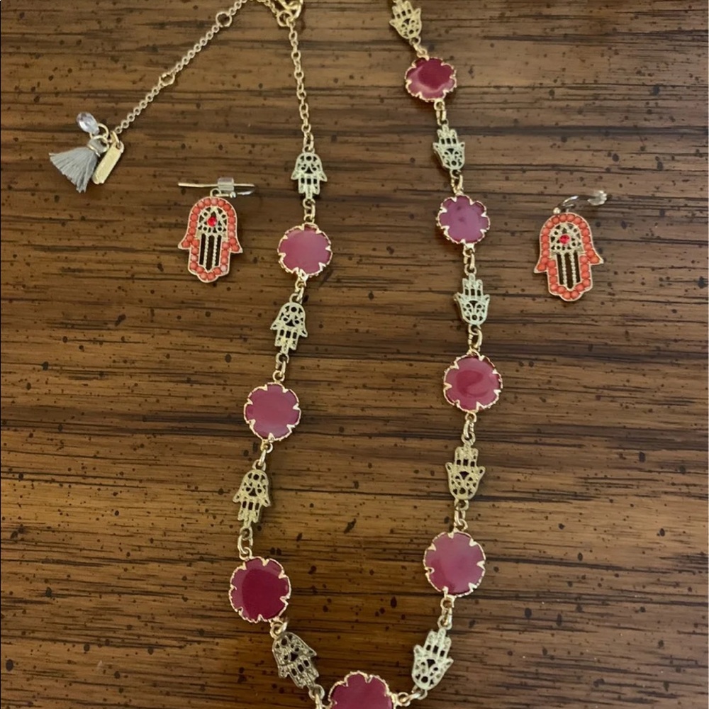 Brand New Hamsa necklace and Earrings
